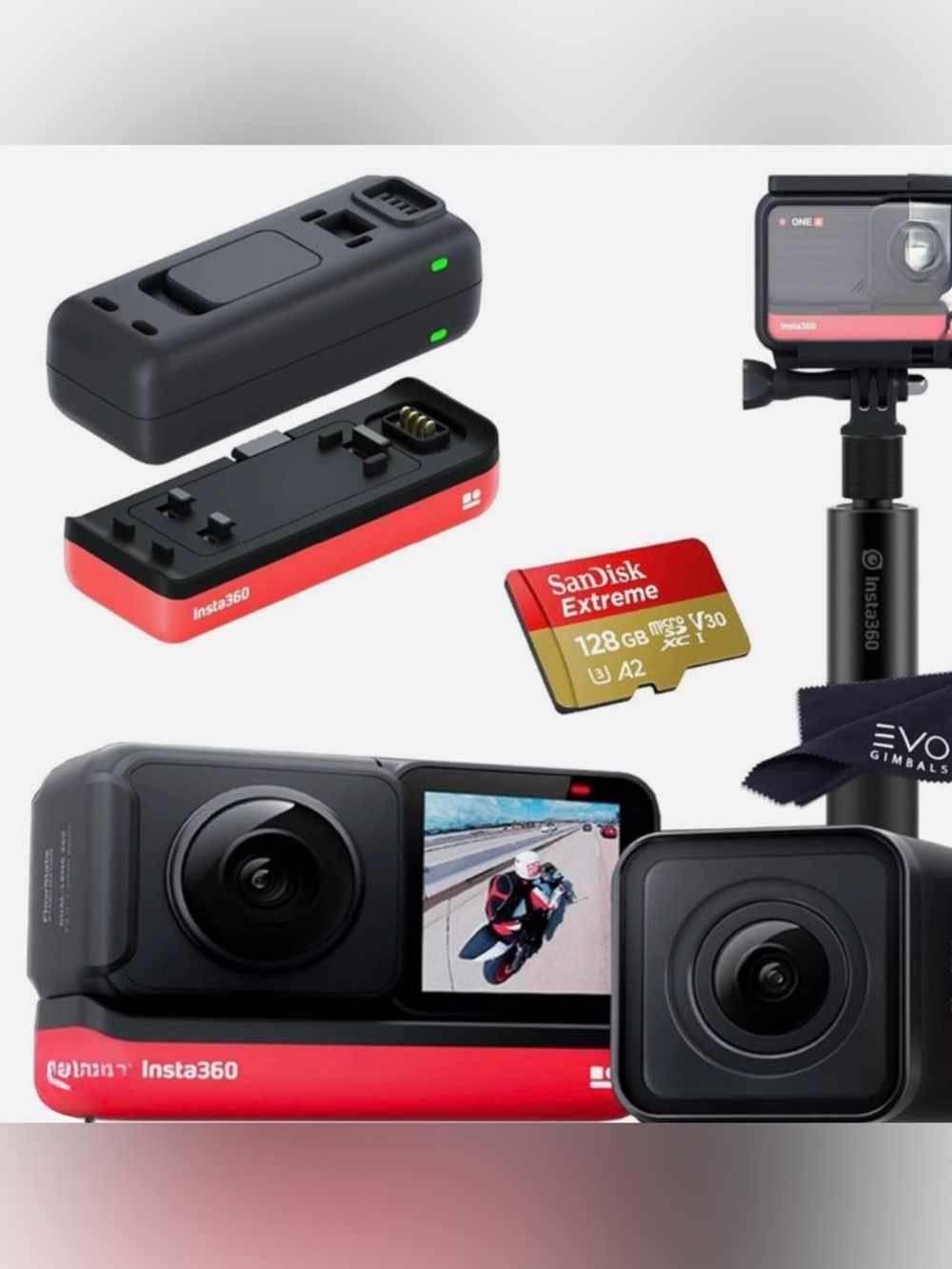 Insta360 ONE R Twin Edition - Super 5.7K
Dual-Lens 360 Camera & Go Pro Bundle